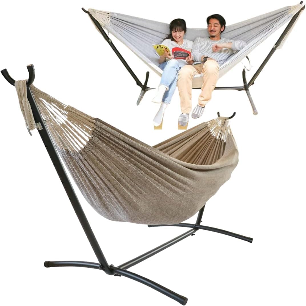 Susabi ハンモック 高級 ダブルサイズ スタンド付き 自立式 室内